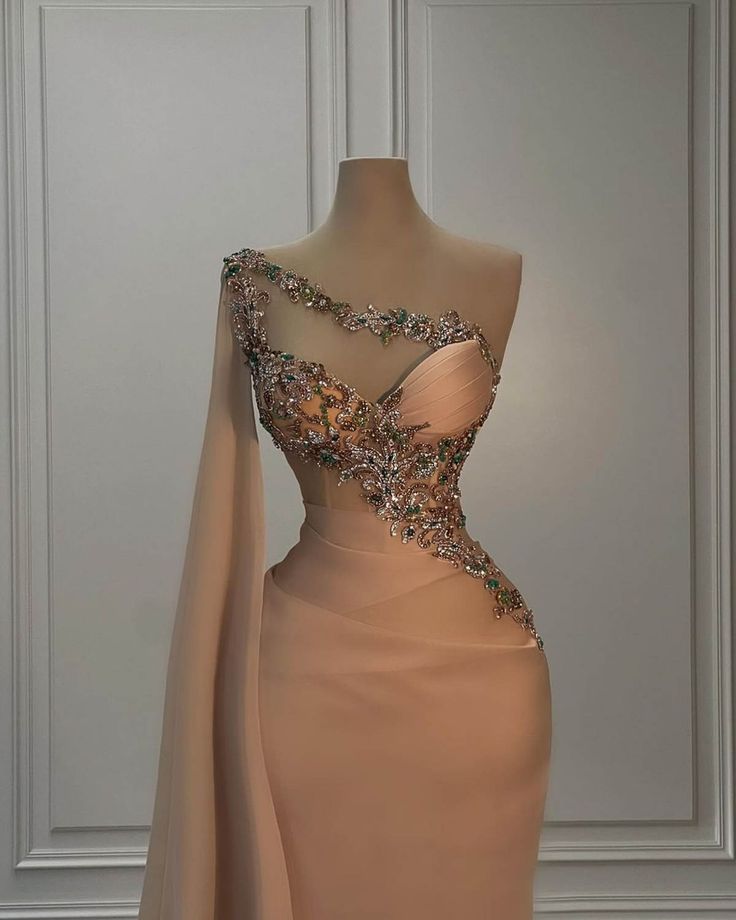 Fashion Evening Dresses For Women One Shoulder Sleeveless Gown Appliques Prom Party Dress fg7061