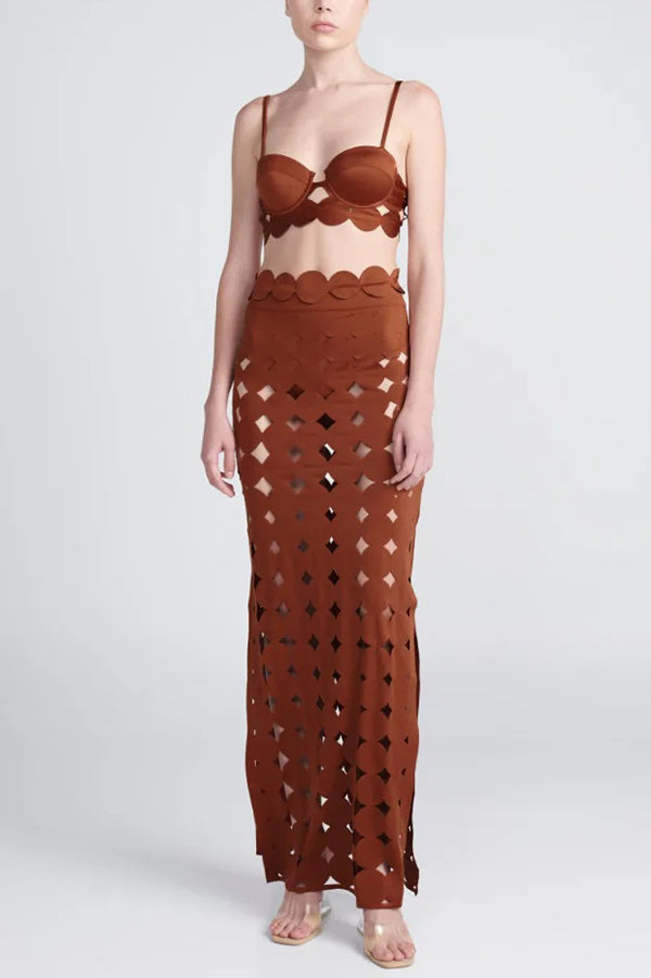 Sexy Sling Cutout High-waisted Stretch Bikini Swimsuit