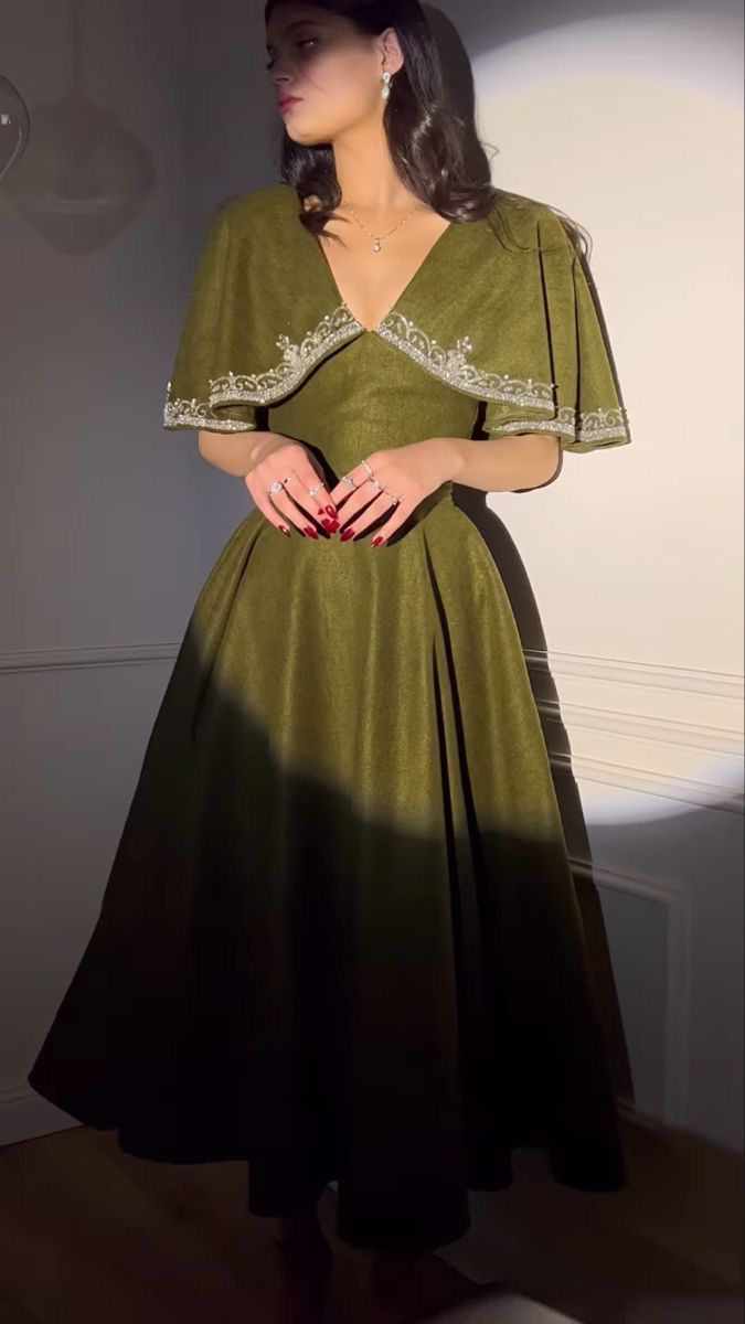 Elegant A line Prom Dress,Green Evening Dress Formal Prom Gown fg7270