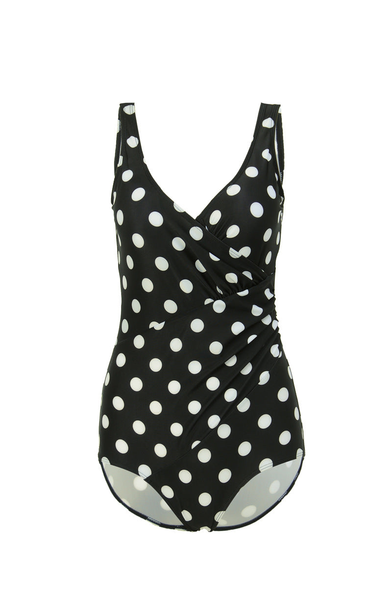 Swimsuit Women One Piece Swimming Pleated Swimsuit