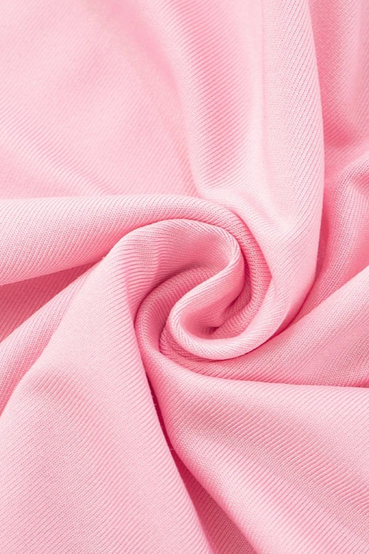 Asymmetrical Neck Slim Mini Dress