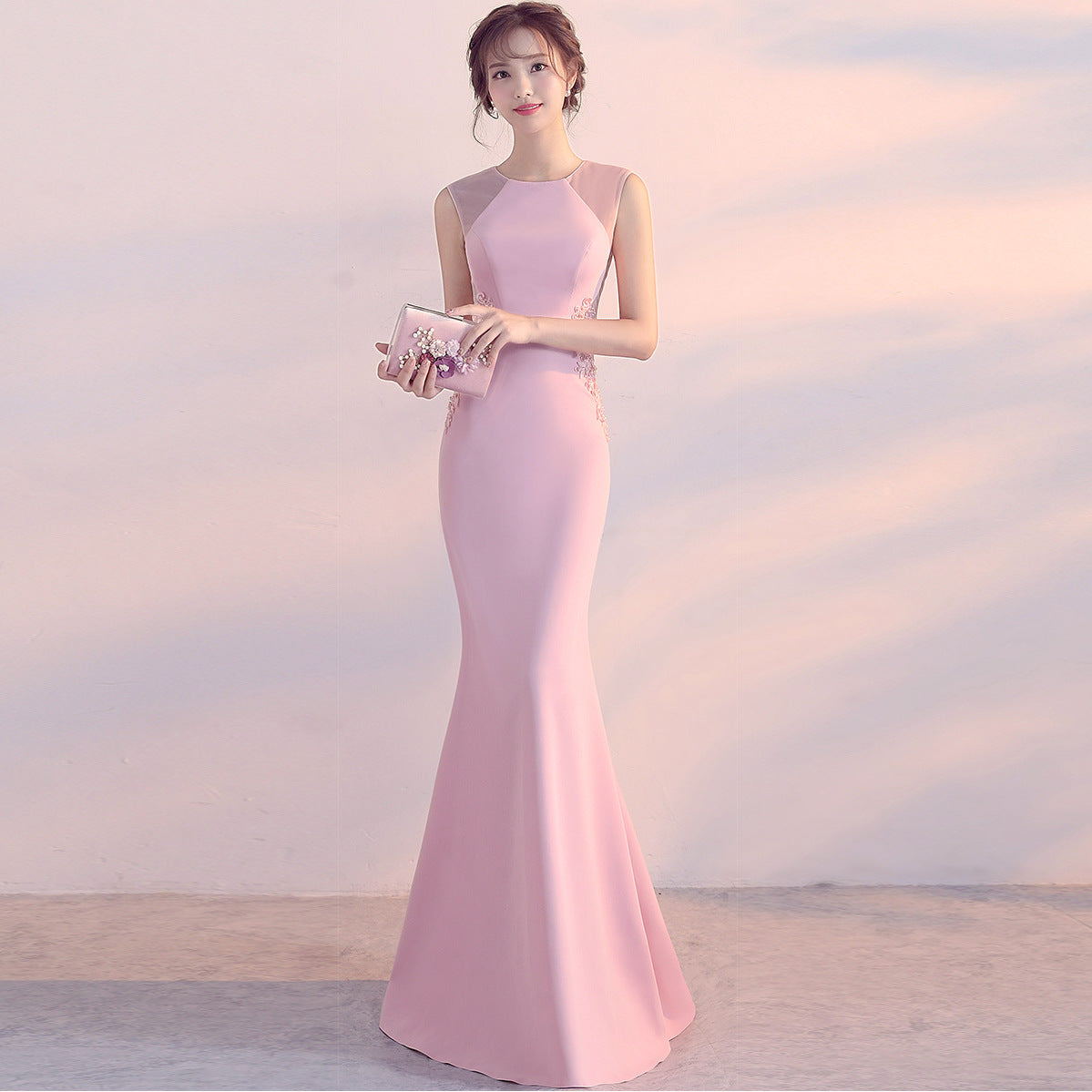 Evening Dress Women Cocktail Host Slim Fit Elegant Five Colors Party Dress Maxi Dress