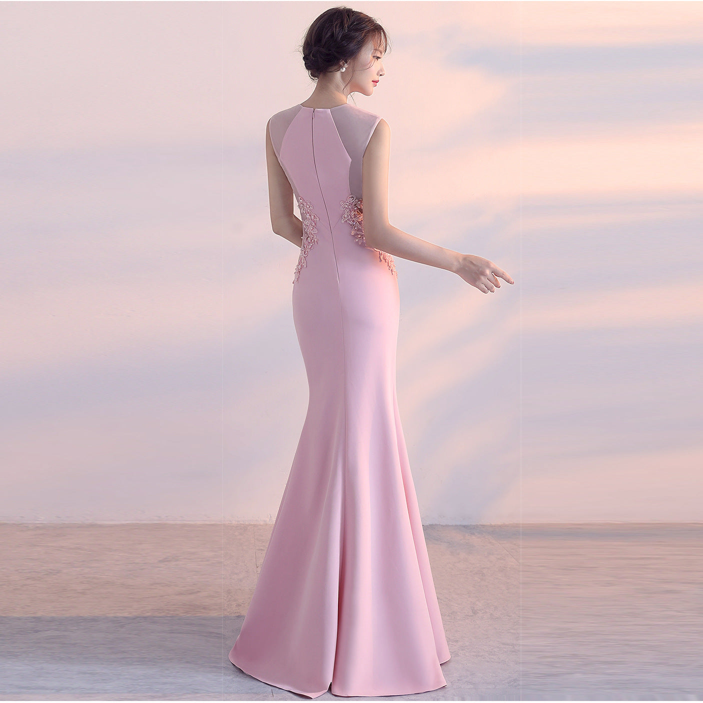 Evening Dress Women Cocktail Host Slim Fit Elegant Five Colors Party Dress Maxi Dress