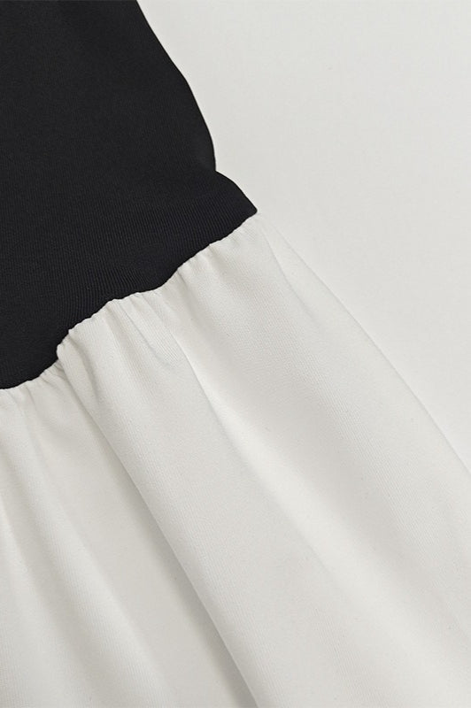 Bodycon Ruched Patchwork Maxi Dress