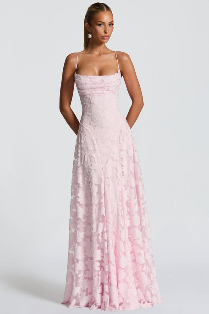 Sexy Backless Chiffon Maxi Dress