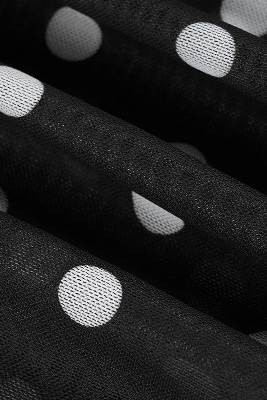 Polka Dot Halter Neck Backless Bodycon Maxi Dress