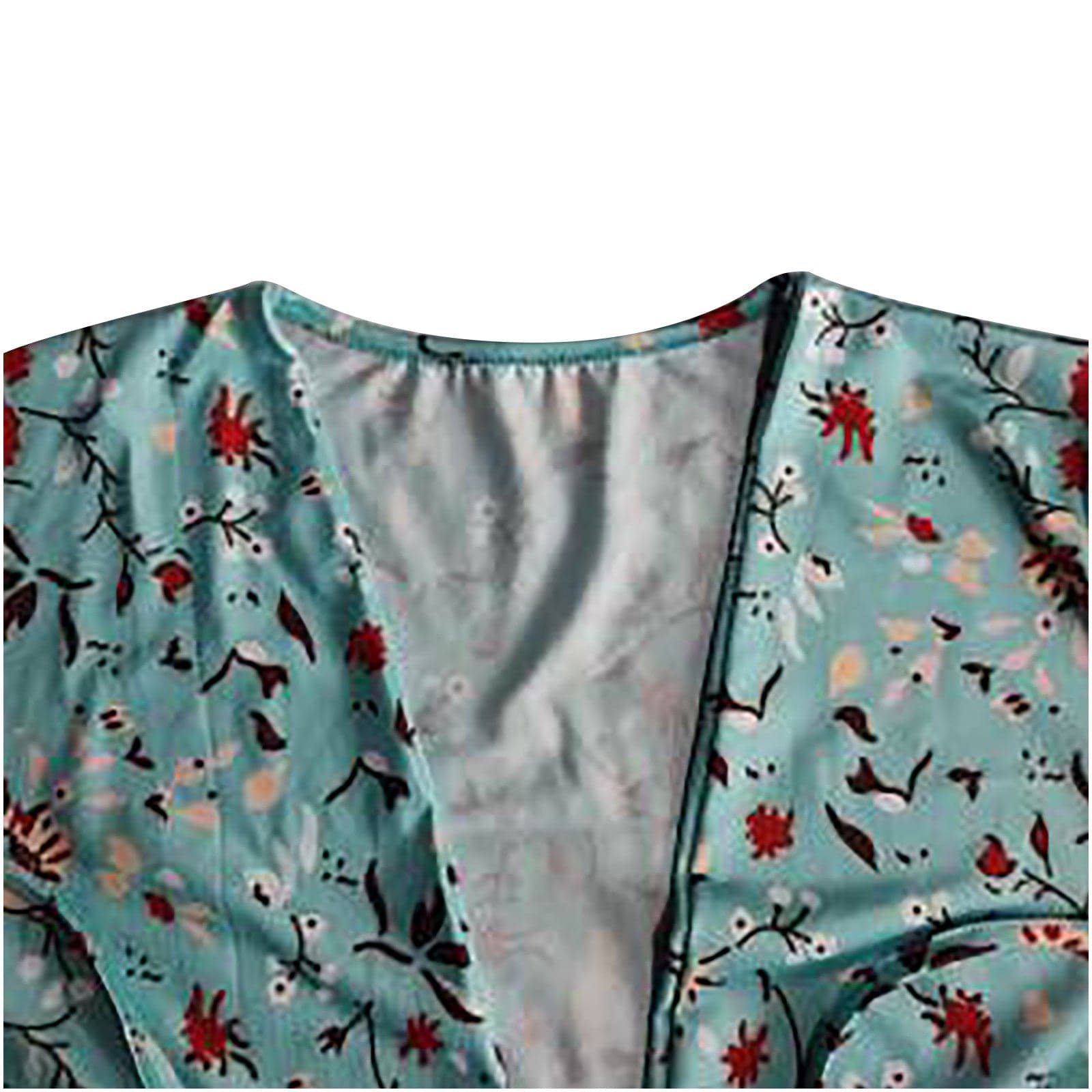 Floral Print Fashion Tie Up Wrap Mini Dress