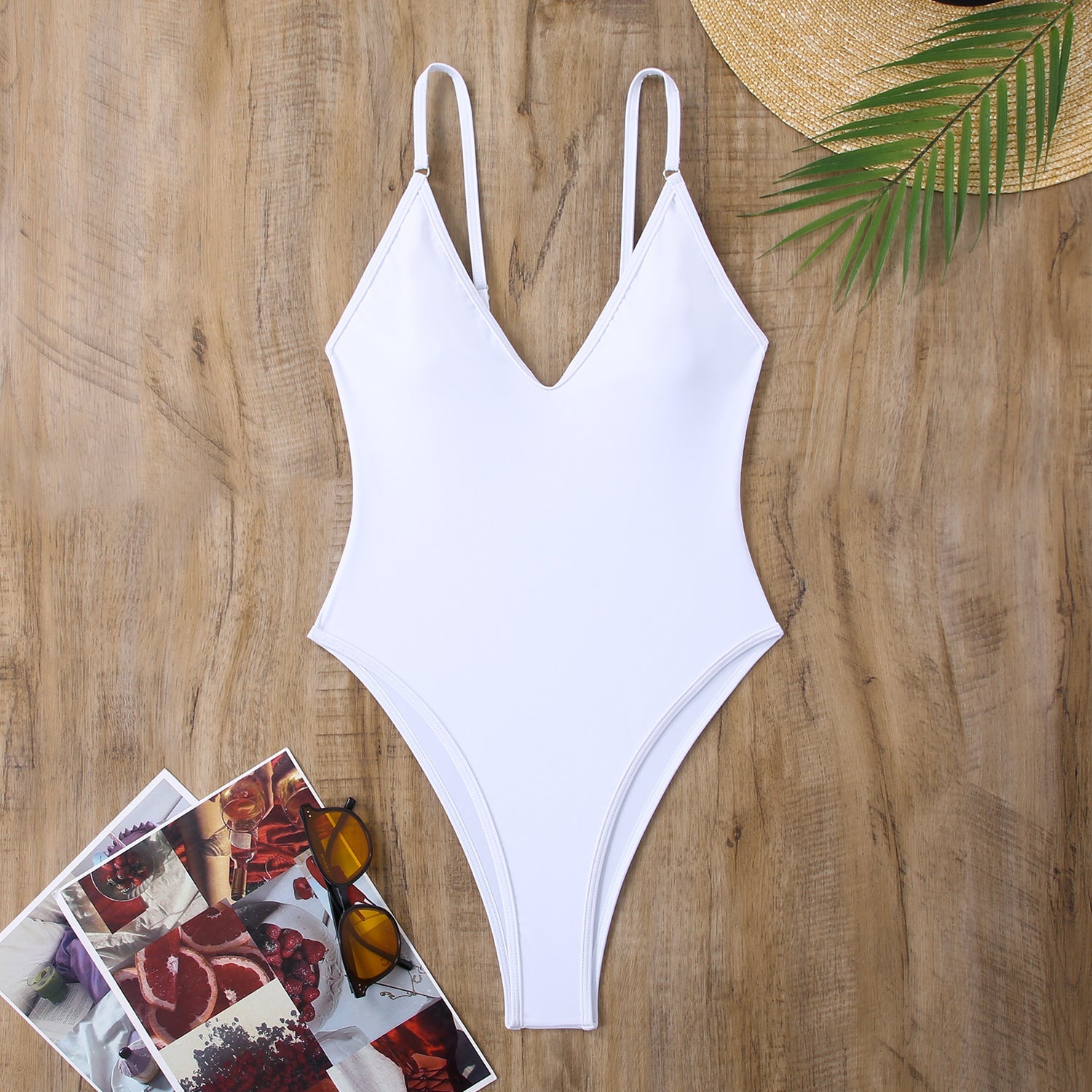 One Piece Swimsuit Women V neck Adjustable Shoulder Strap Sexy Tight Swimsuit High Grade Spring Swimsuit