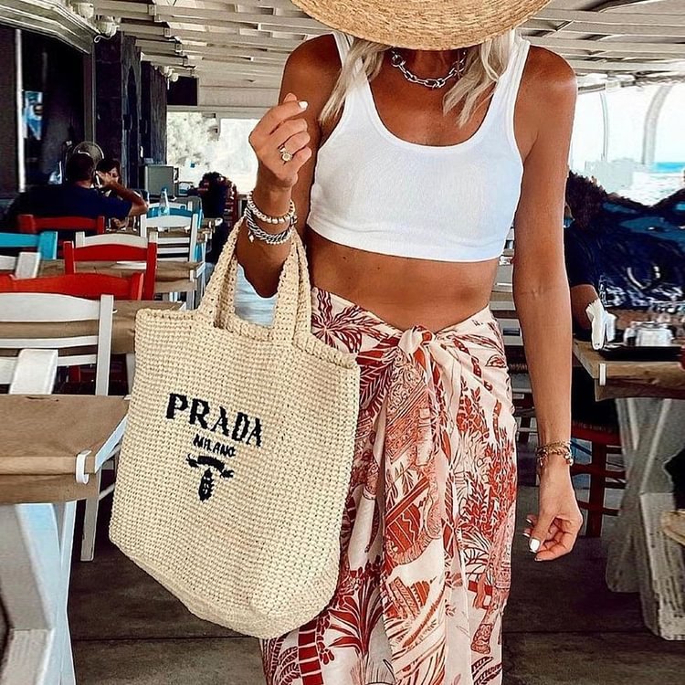 Slant Shoulder Slimming Printed Belt One Piece Swimsuit Women Clothing