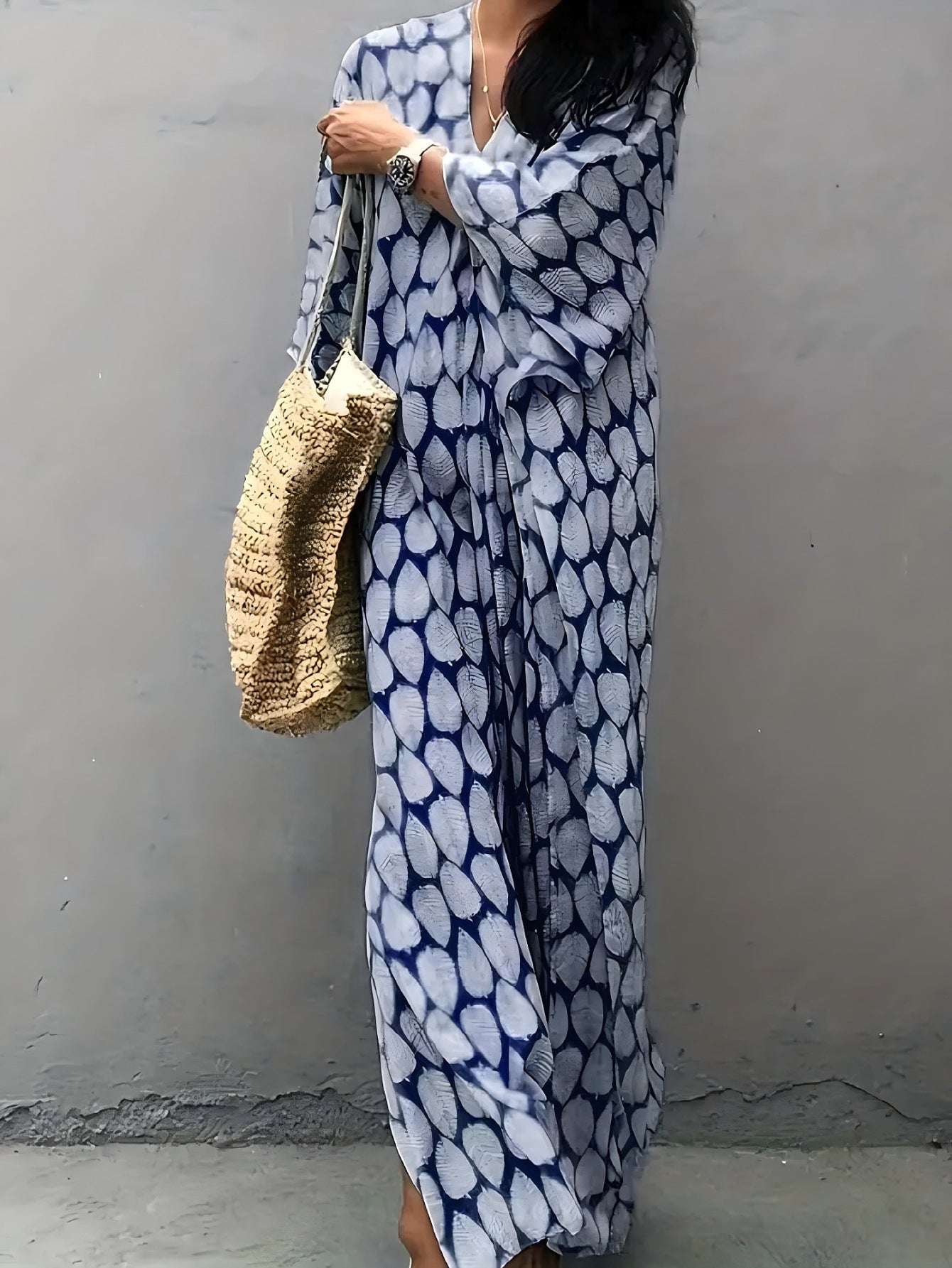 Rayon Beach Jacket Maxi Dress Holiday Dress Sun Protection Loose Robe Beach Cover Up