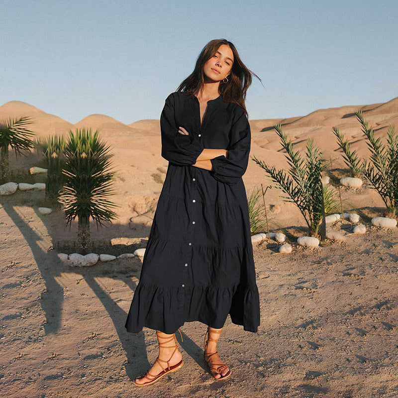 Rayon Breasted Sun Protection Cardigan Beach Cover up Sun Protection Clothing Holiday Maxi Dress