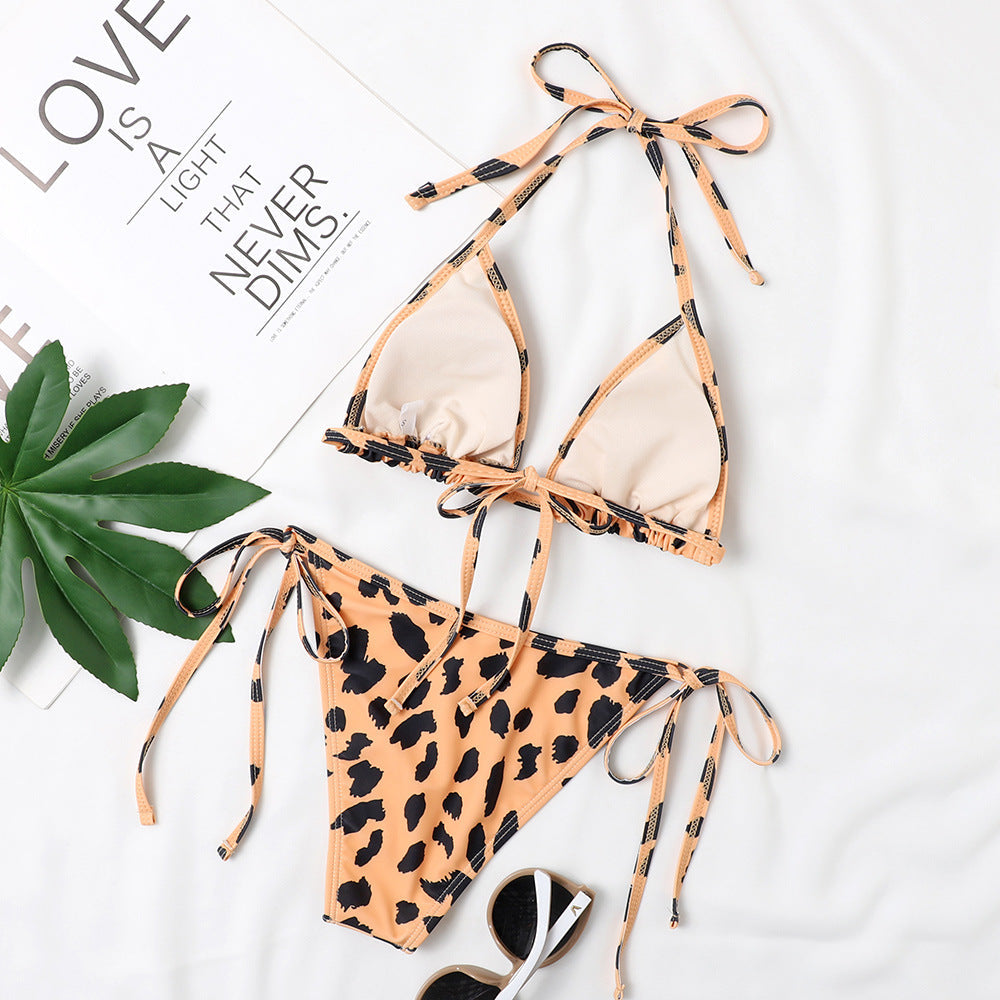 Bikini Swimsuit Women Leopard Print Outer Single Swimsuit Bikini Swimming Suit