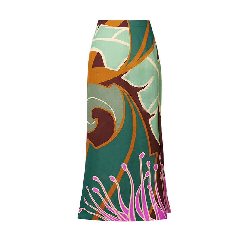 Halterneck Printed One Piece Swimsuit Women Clothing Wear