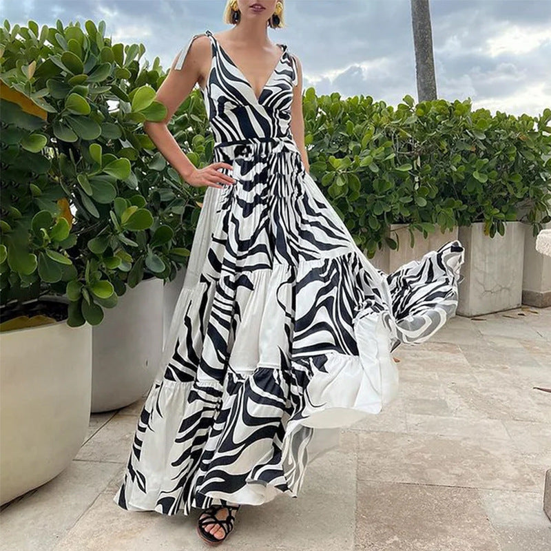 Bow Bandage One Piece Swimsuit Women Beach Vacation Two Piece Sets Skirt