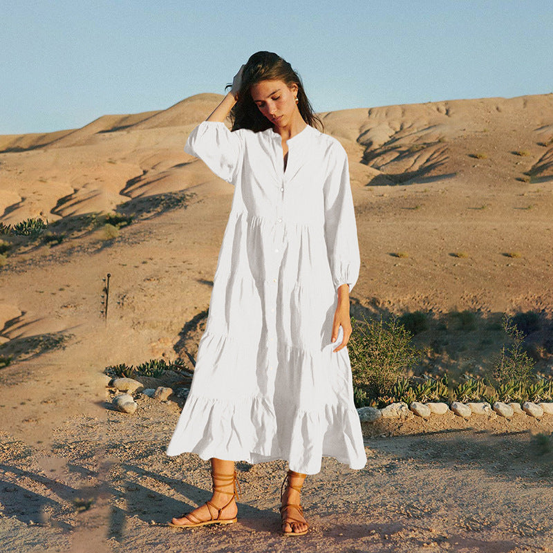 Rayon Breasted Sun Protection Cardigan Beach Cover up Sun Protection Clothing Holiday Maxi Dress