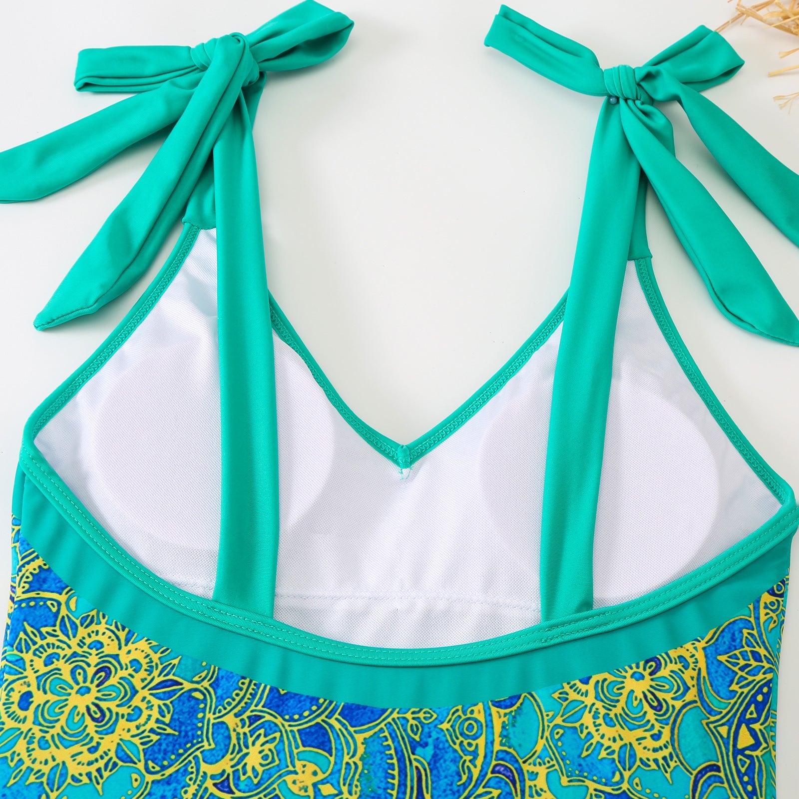 Women Sexy One Piece Swimsuit Women Skinny Slimming Retro Tied Swimsuit Suit Chiffon Dress