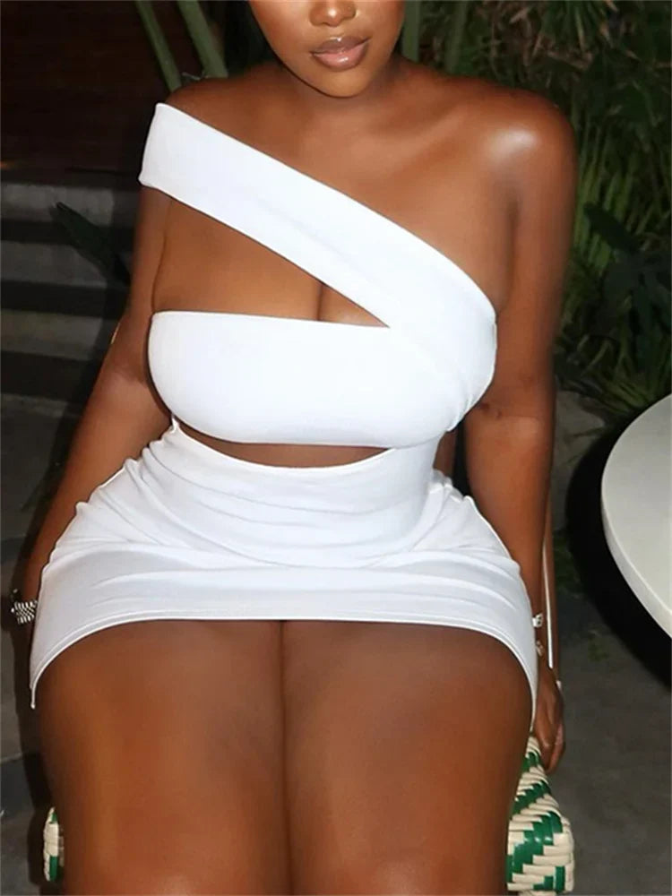 Lace Up Open Back Spicy Slim Mini Dress