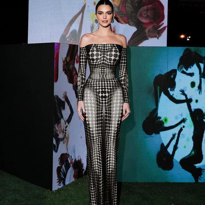 Tie Dye Backless Tube Maxi Dress