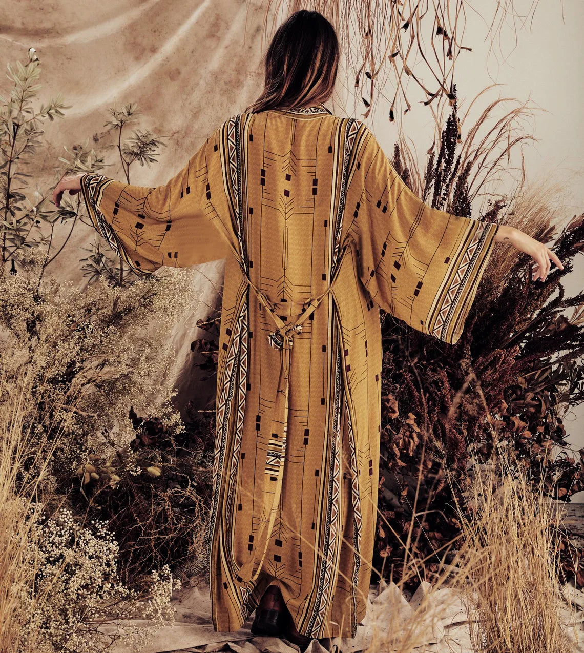 Boho Kimono Rayon Print Bikini Cover Up Loose Summer Dress - Fashionpara