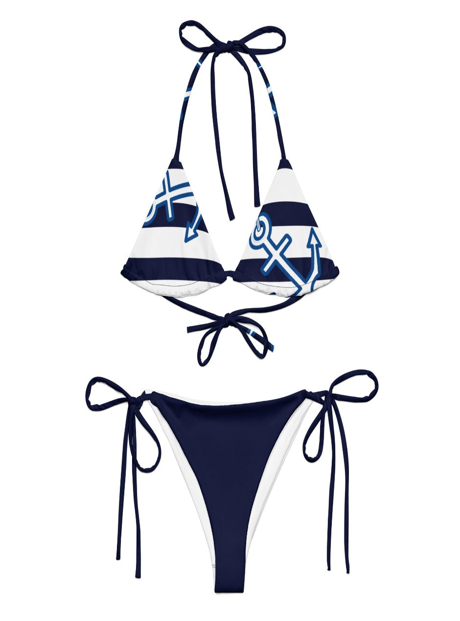 Women's Nautical Color-Block Bikini