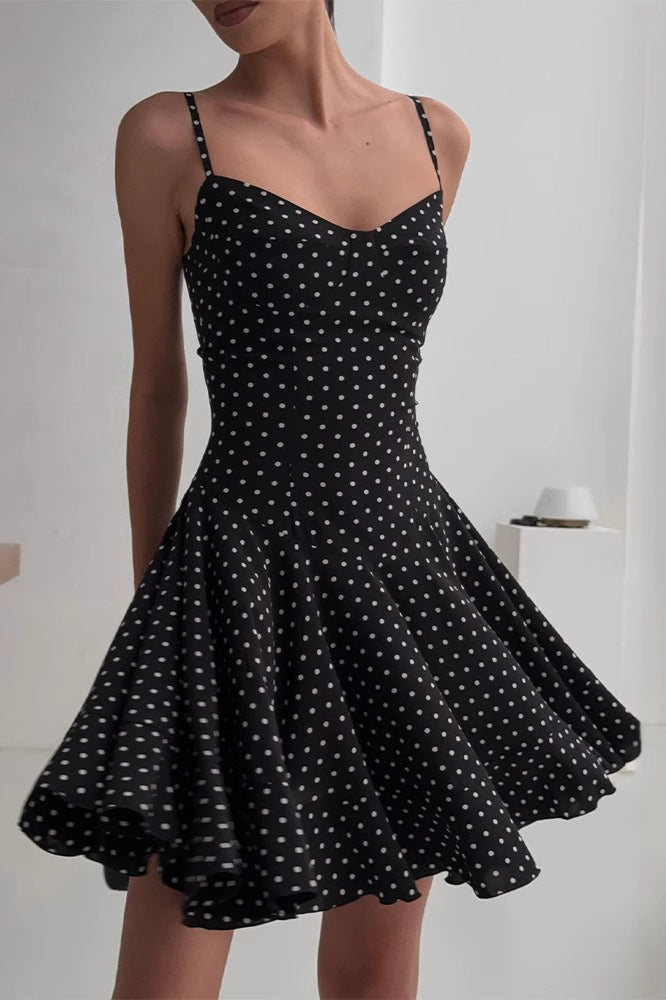 Polka Dot A-Line Cami Mini Dress