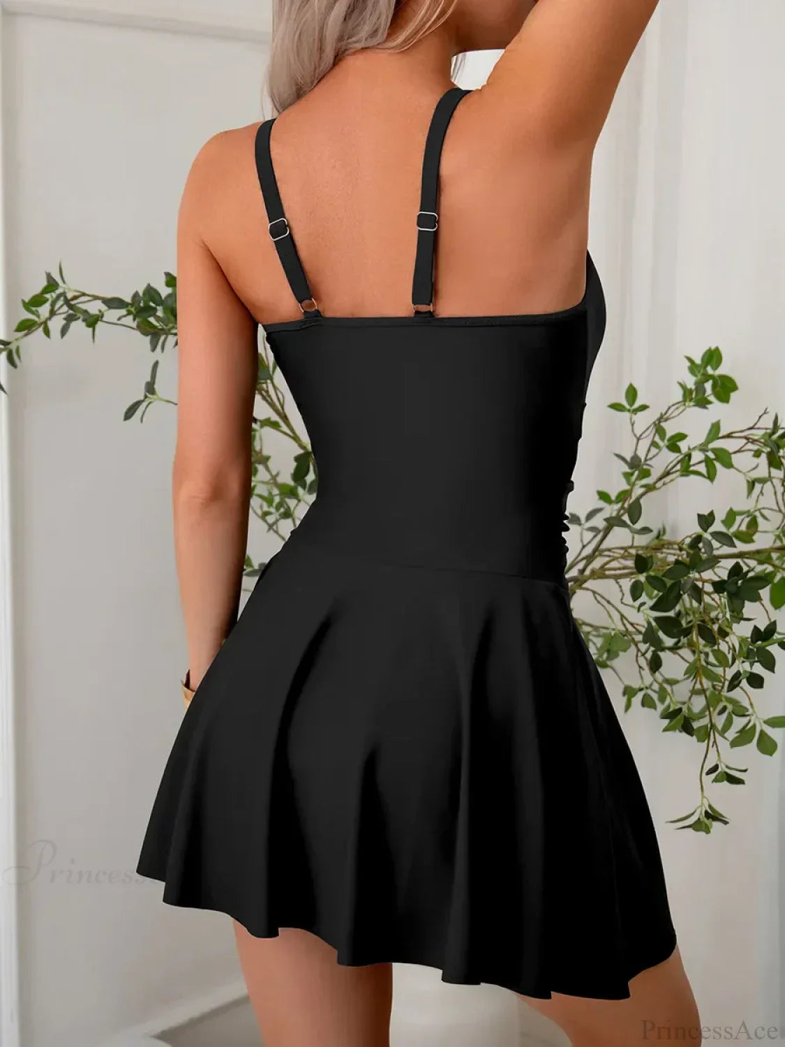 Black Mesh Patchwork One Piece Swimsuit