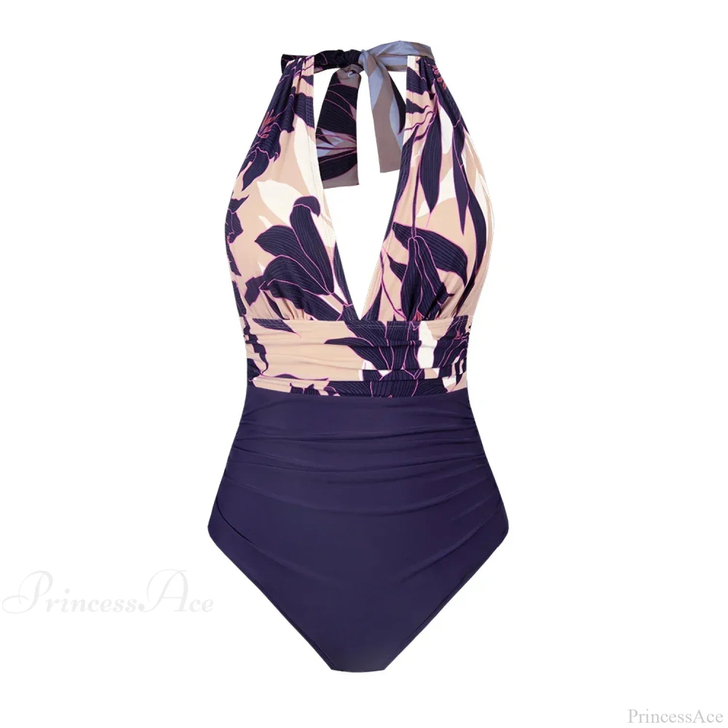 Deep V-neck Halter Backless One Piece Set color6 / XS