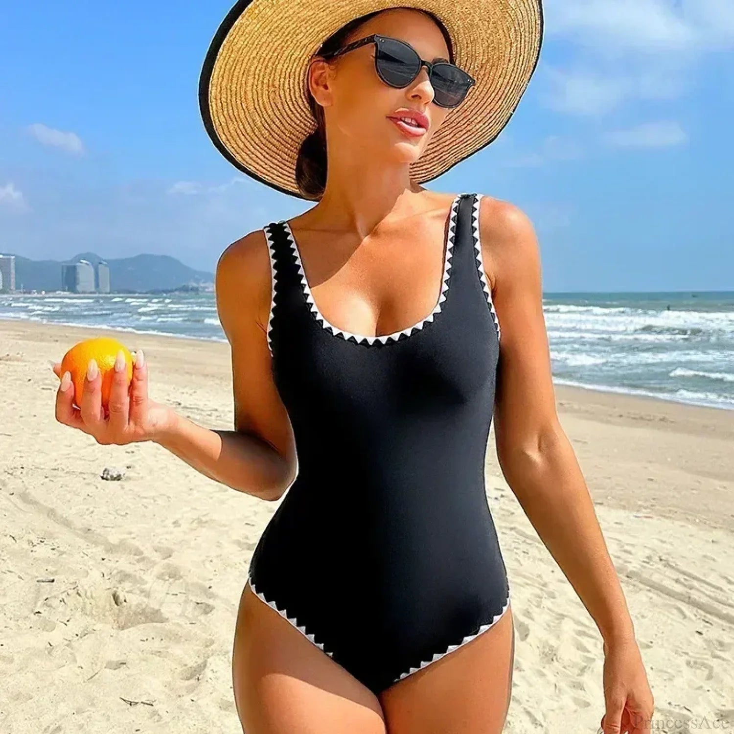 exy Black Backless Swimwear One Piece Black / S onepiece-250223