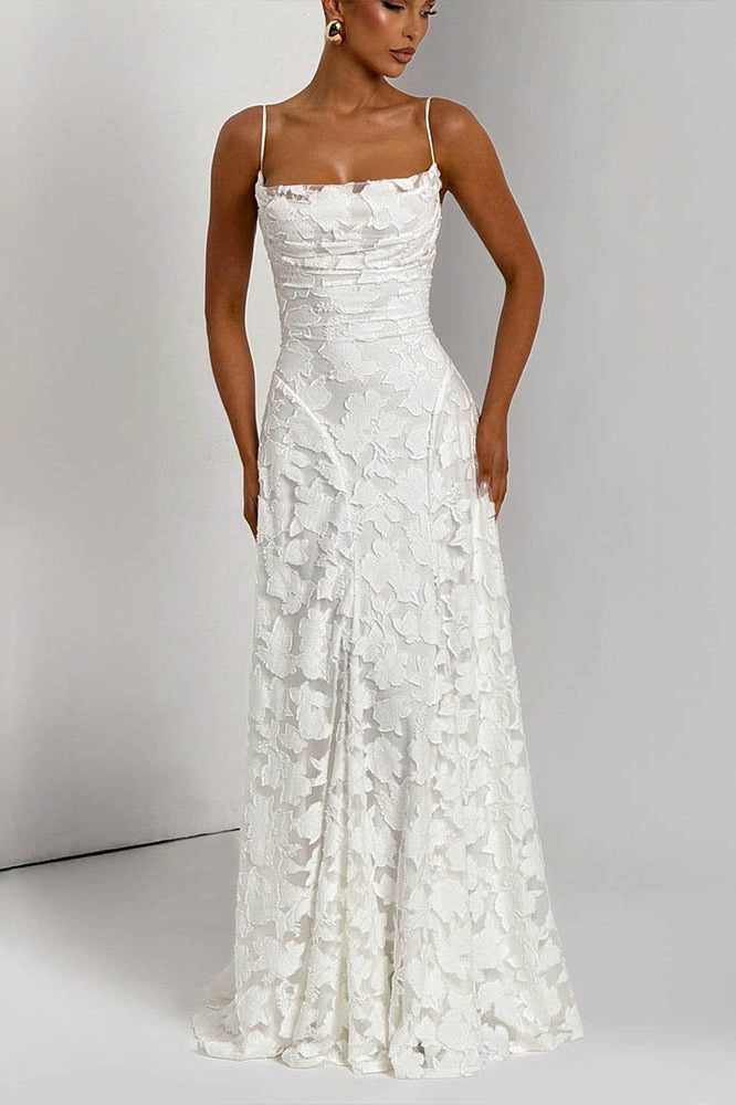 Sexy Backless Chiffon Maxi Dress