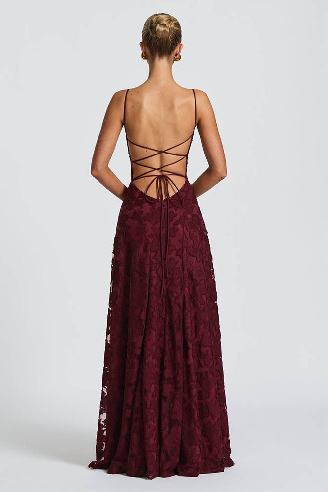 Sexy Backless Chiffon Maxi Dress
