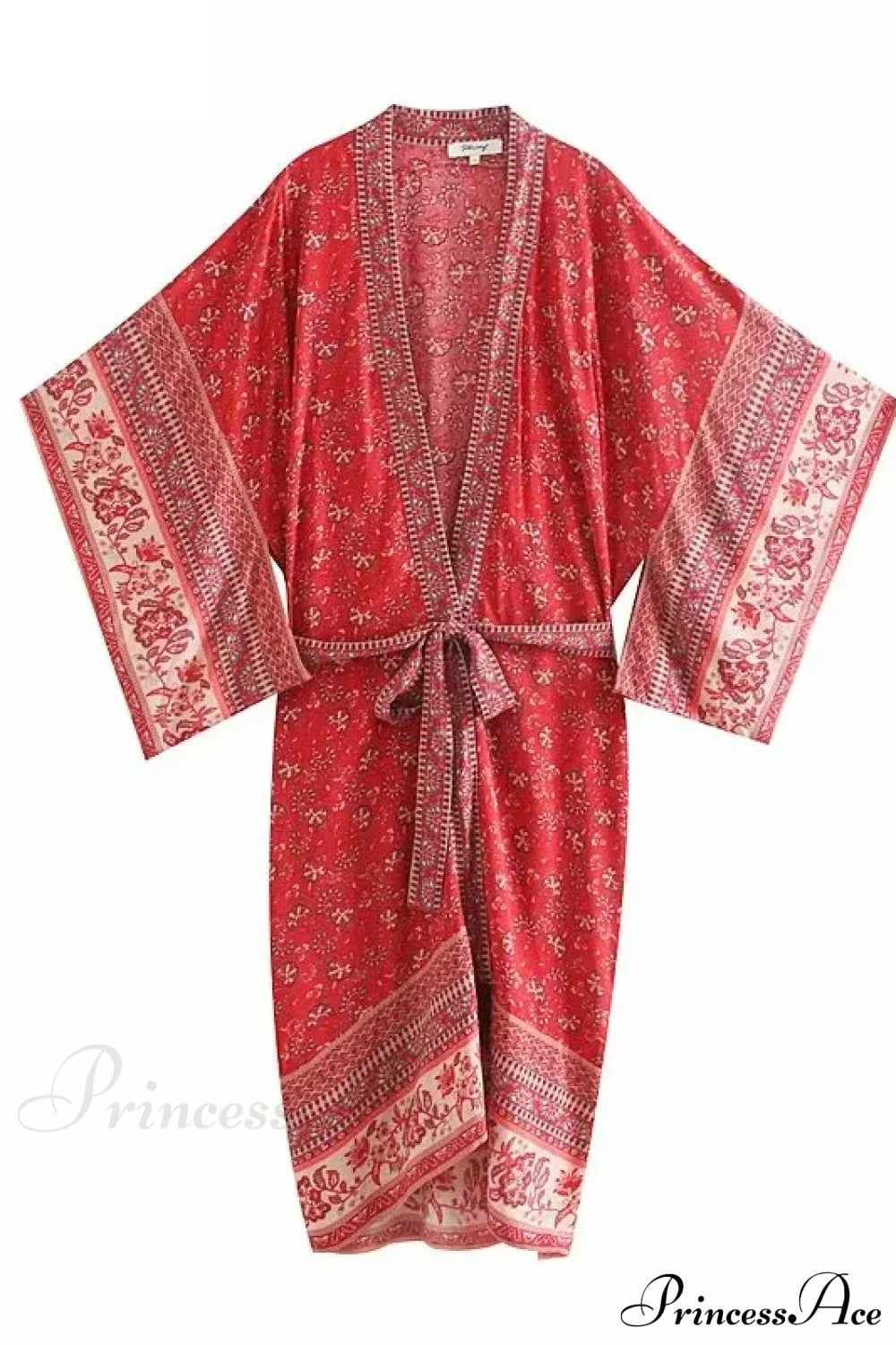 Floral Bat Sleeve Boho Kimono Swimwear Dress - Fashionpara