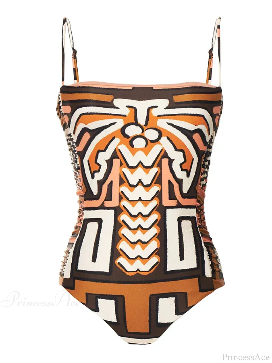 Ruffled Deep V Swimwear Backless One Piece