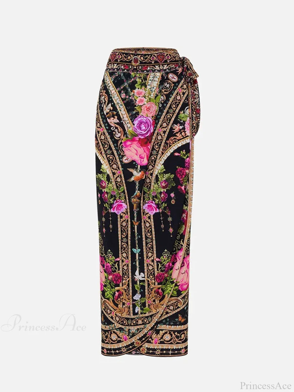 Vintage Sling Print Backless Bikini One Piece BLACK2 / S onepiece-250223