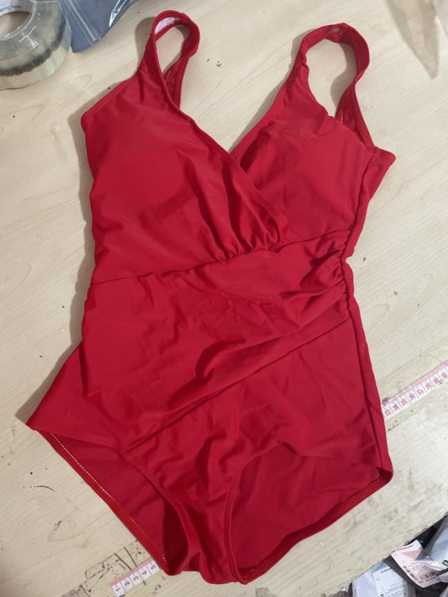 Swimsuit Women One Piece Swimming Pleated Swimsuit