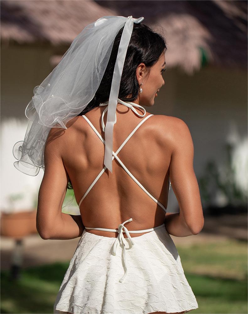 One Piece Swimsuit Women Halter Sexy Backless Strap Swimming Suit