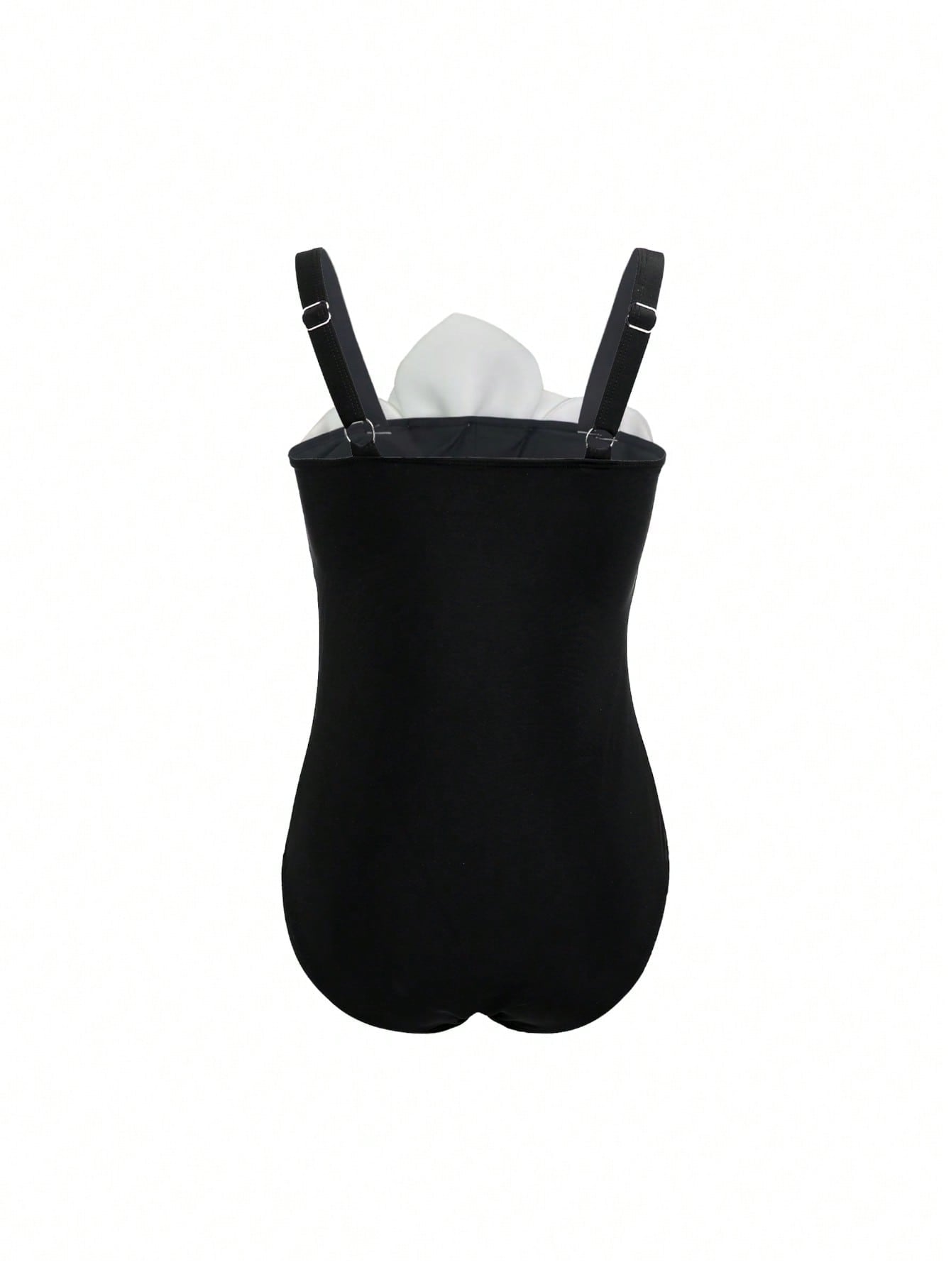 Bikinx Contrast Color Flower Decor Sexy One Piece Swimsuit And Skirt Cover Up