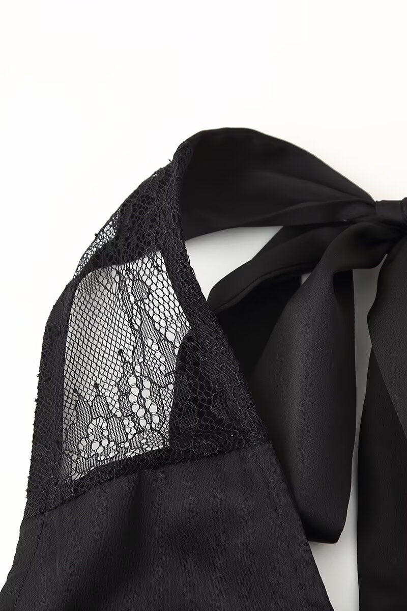 Women Dress Sexy Voile Stitched Backless Maxi Dress