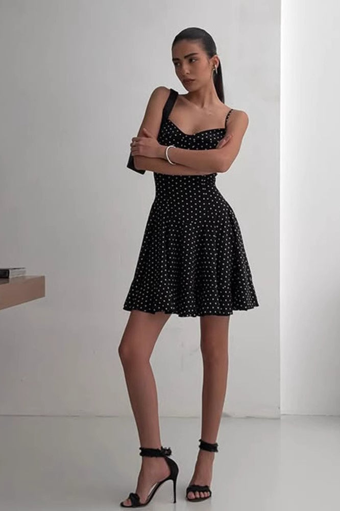 Polka Dot A-Line Cami Mini Dress