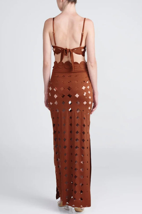 Sexy Sling Cutout High-waisted Stretch Bikini Swimsuit