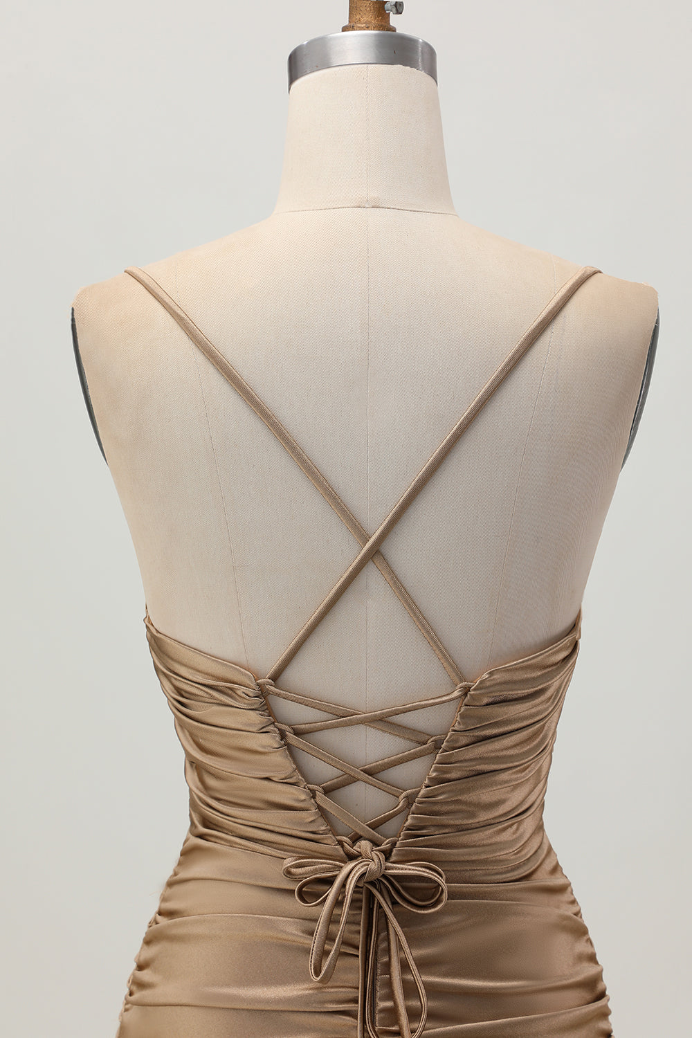 Black Spaghetti Straps Ruched Tight Short Cut Out Homecoming Dress