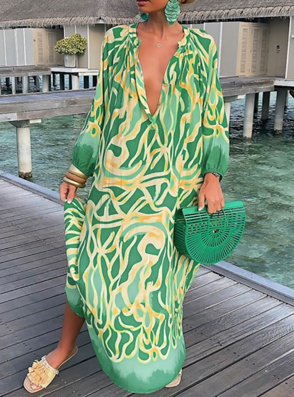 Women's Abstract Kaftan Dress