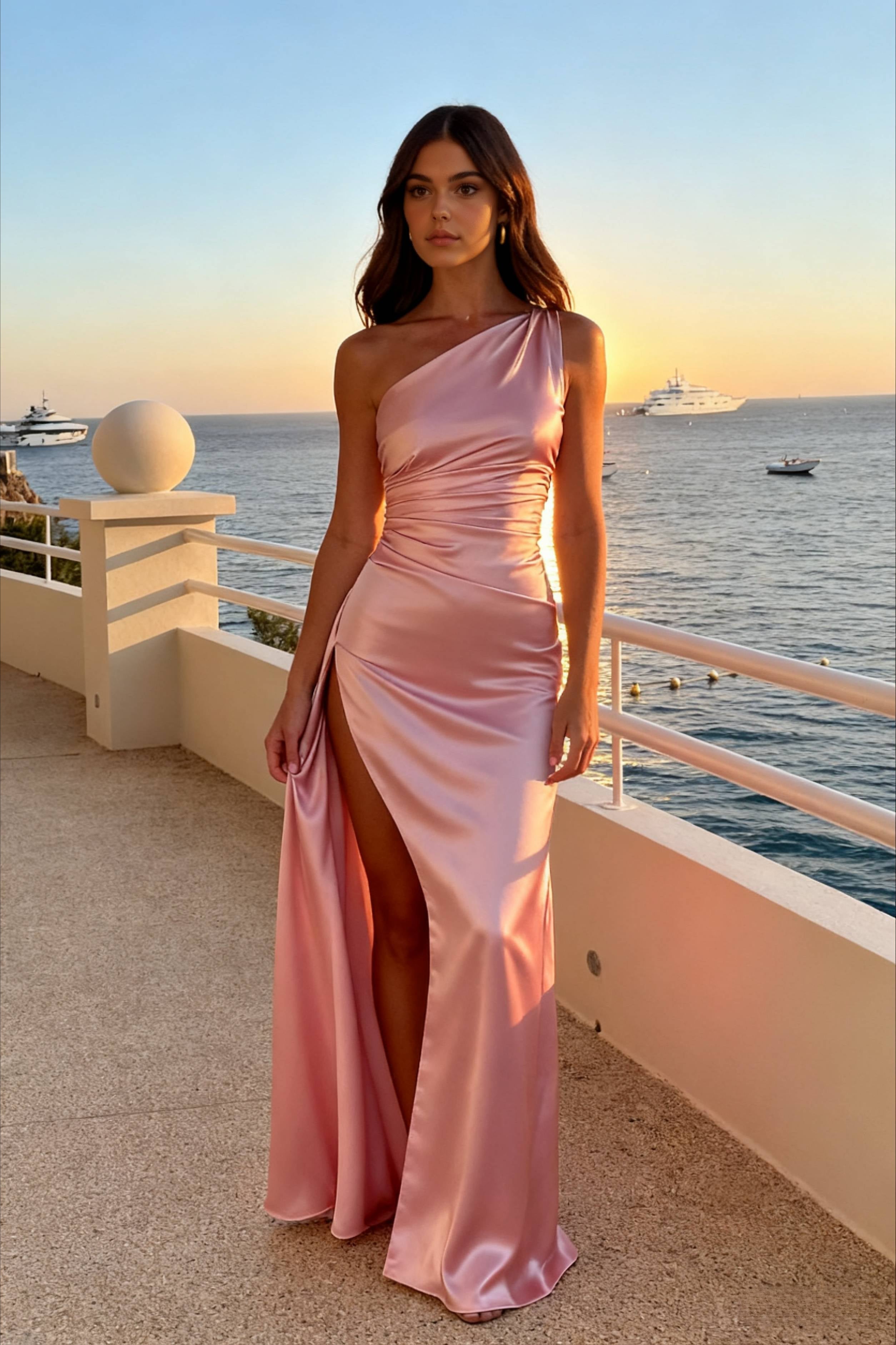 One Shoulder Maxi Dress