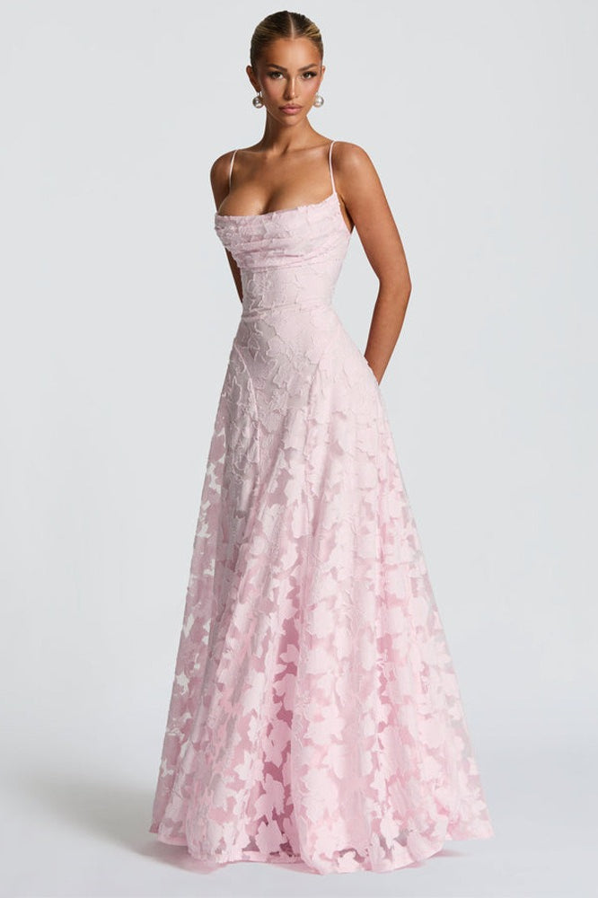 Sexy Backless Chiffon Maxi Dress