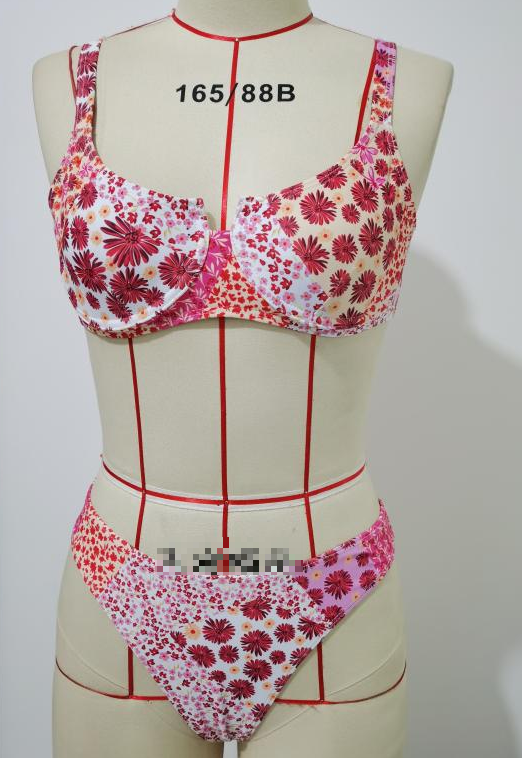 Stripe Bikinis Mujer Underwire Push Up Swimsuit Sexy High Cut Swimwear Women Vintage Bandeau Bathing Suit Biquini