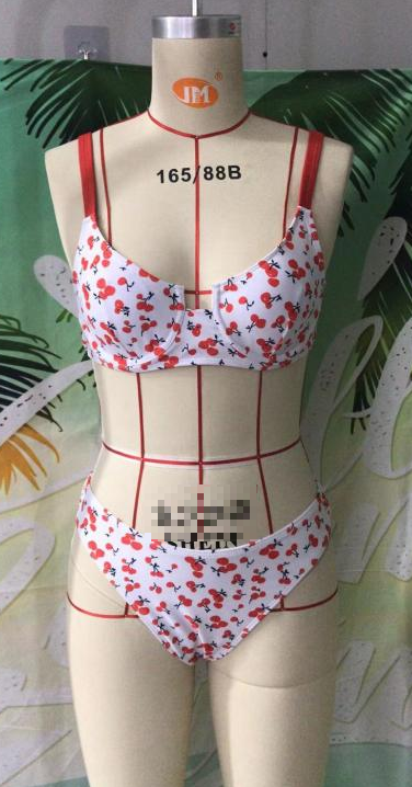 Stripe Bikinis Mujer Underwire Push Up Swimsuit Sexy High Cut Swimwear Women Vintage Bandeau Bathing Suit Biquini