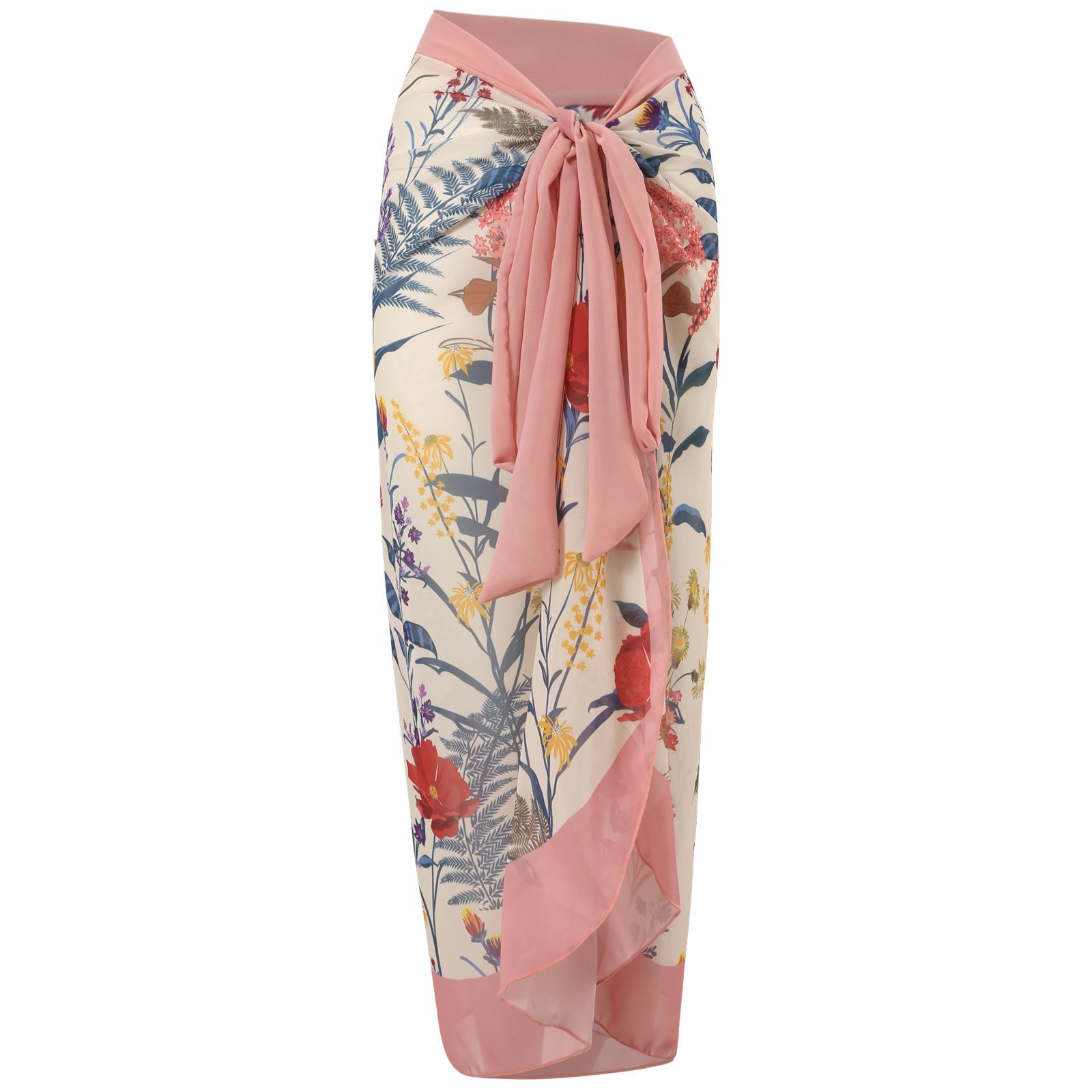 Flying Edge One Piece Women Swimwear European, French Retro Cover Belly Slimming Swimsuit Chiffon Beach Dress