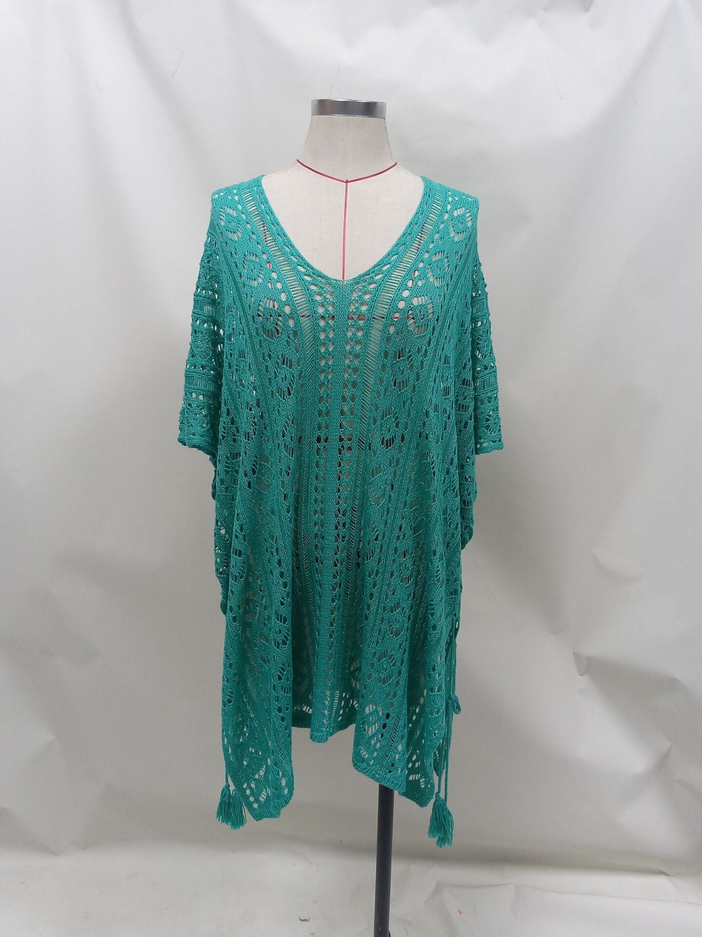 Summer Bikini Sun Protective Blouse Hollow Out Cutout Split Sexy Beach Dress for Women Crochet hook Crochet hook Crochet hook