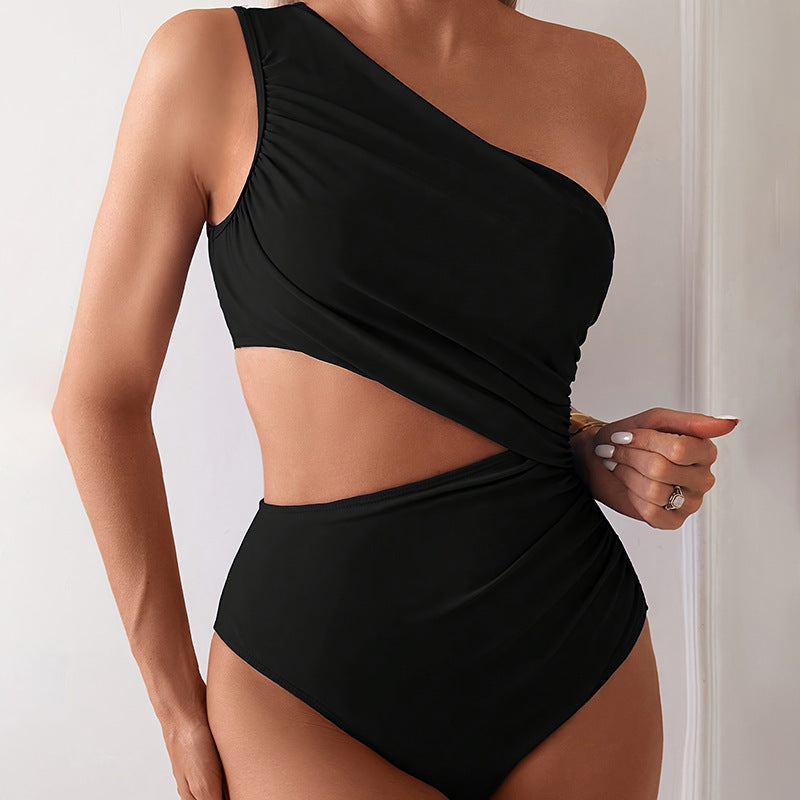 One Shoulder Sexy Bikini Spring Swimwear Spring Beach One Piece Swimsuit for Women