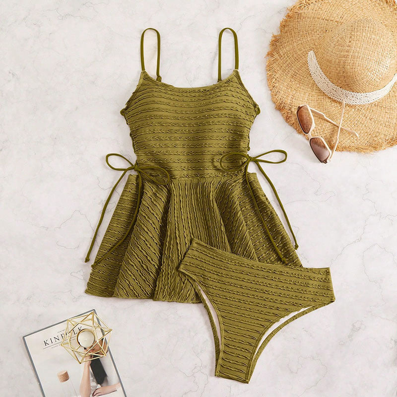 Suspender Dress Swimsuit Women High Sense Beach Spring Bikini Two Piece Sets Swimsuit