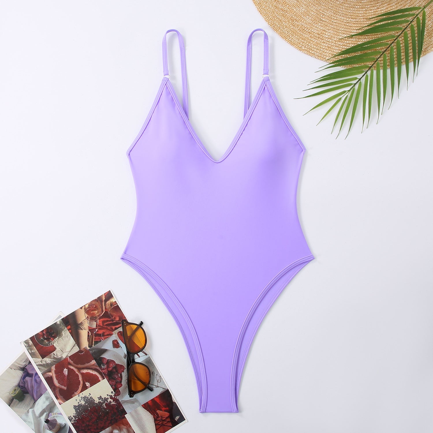One Piece Swimsuit Women V neck Adjustable Shoulder Strap Sexy Tight Swimsuit High Grade Spring Swimsuit
